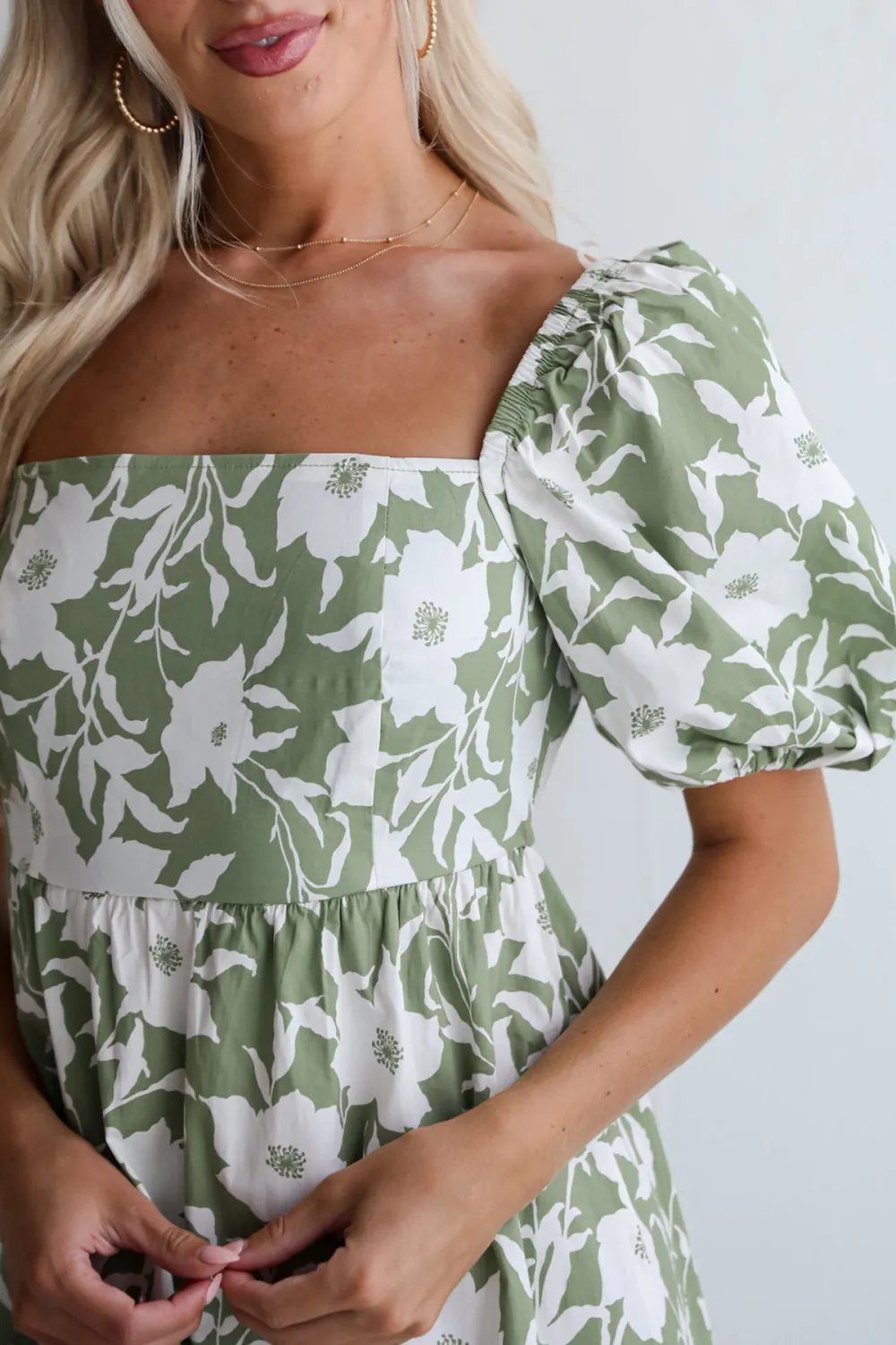 Sage Floral Maxi Dress