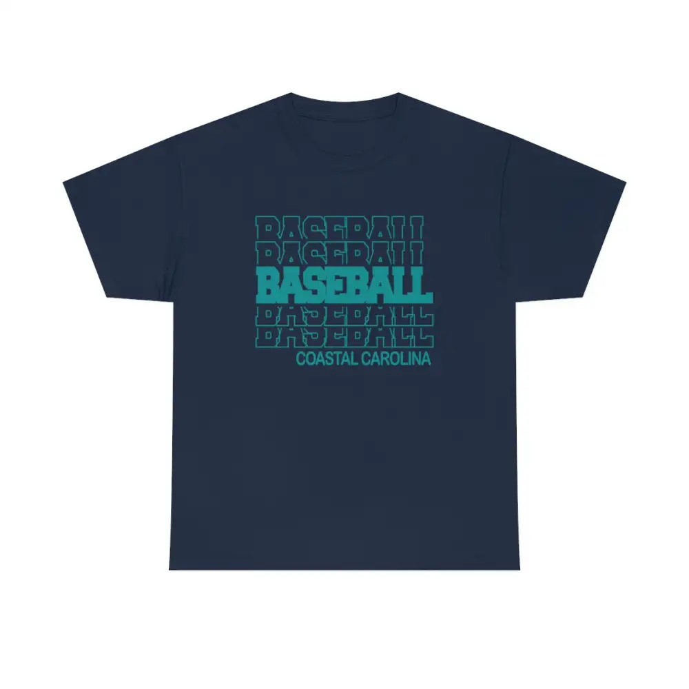 Baseball Coastal Carolina in Modern Stacked Lettering