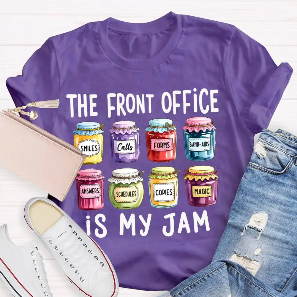 The Front Office Is My Jam Colorful Small Bottles T-Shirt