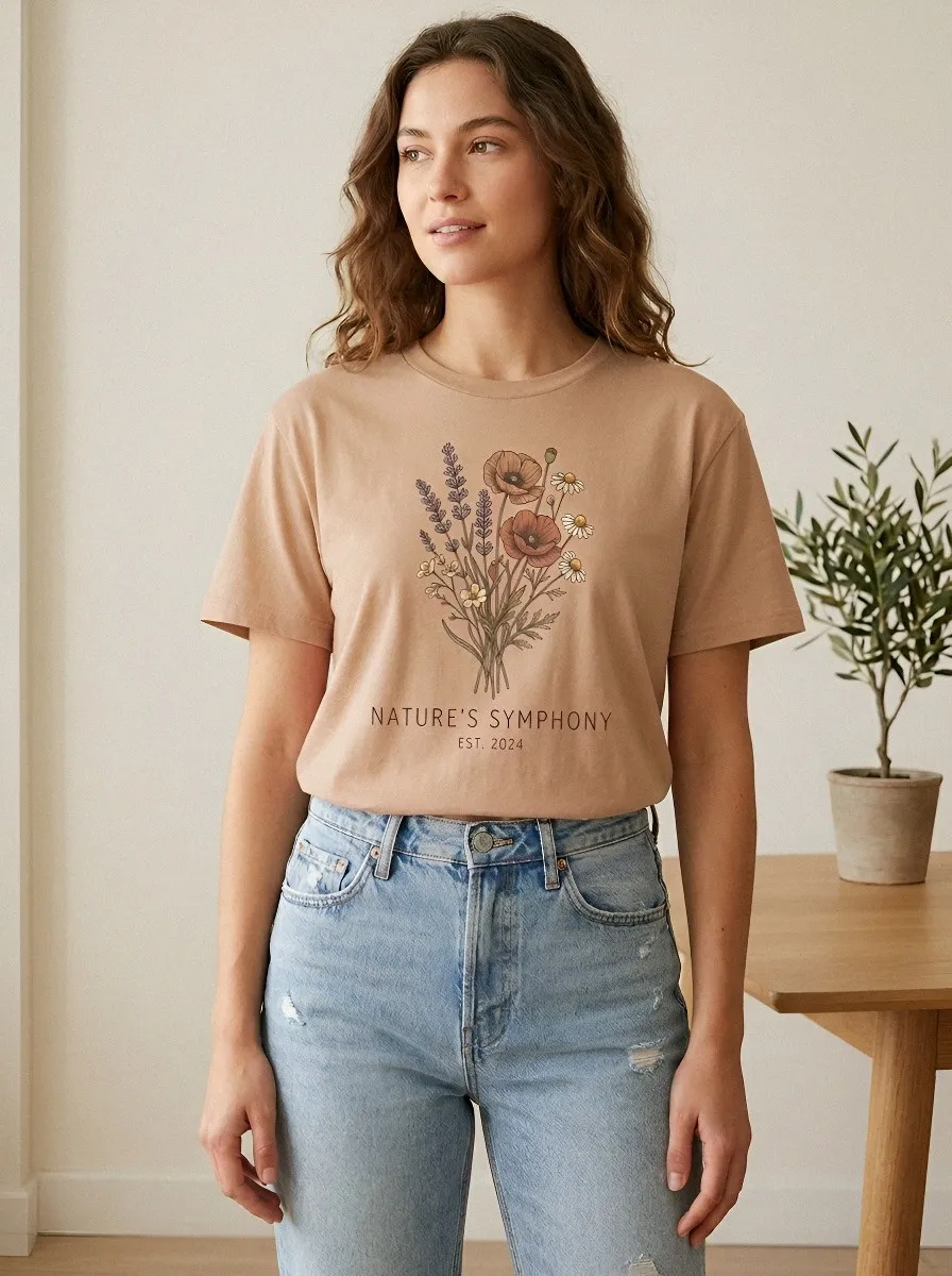 Nature Lover Wildflower Bouquet T-Shirt