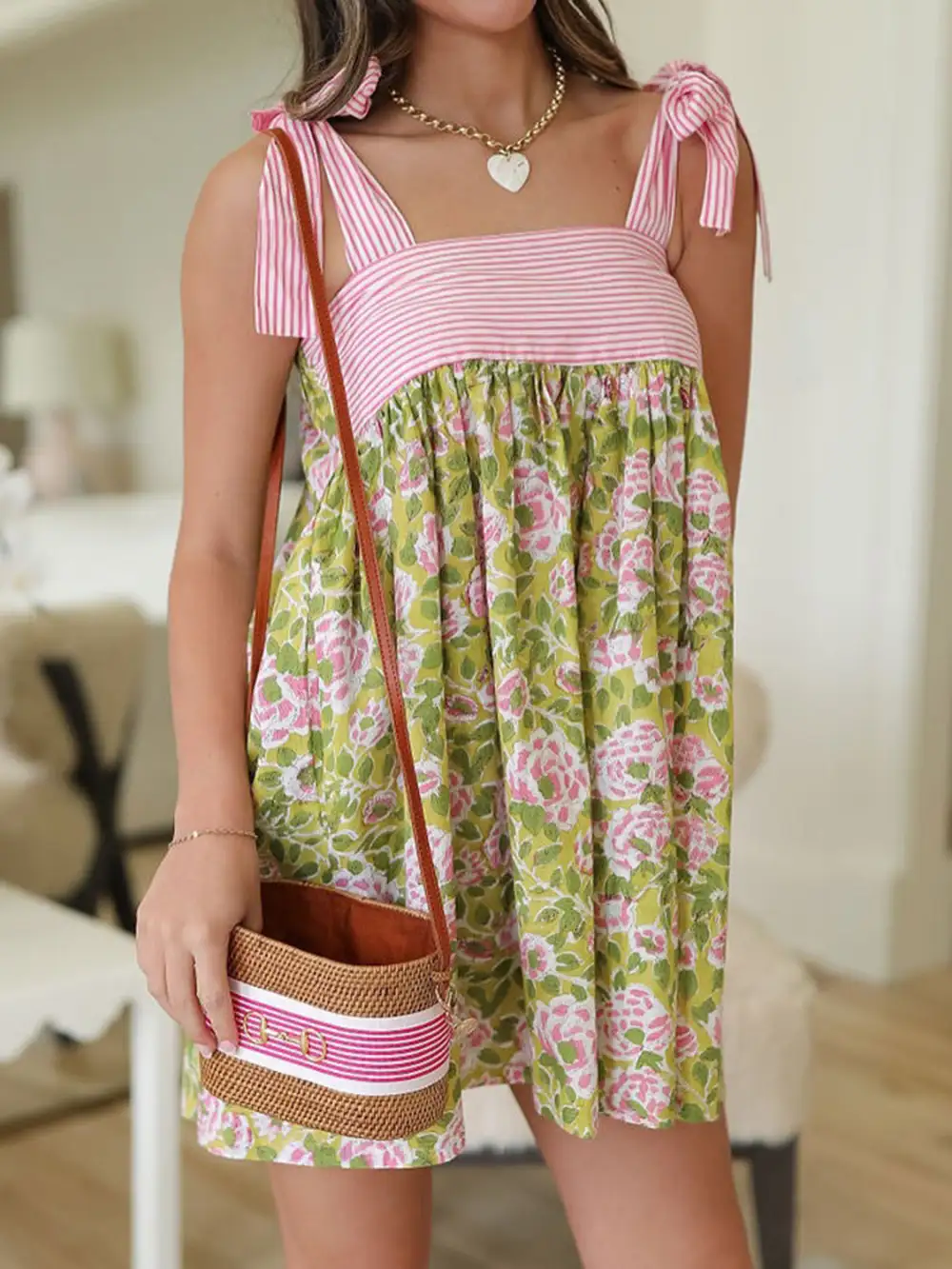Cami Cotton Printed Mini Dress