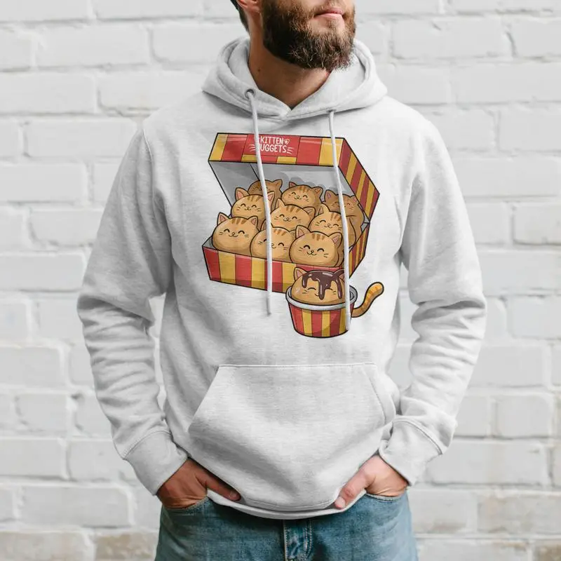 Cute Kitten Nuggets Food Pun For Cat Lovers Hoodie
