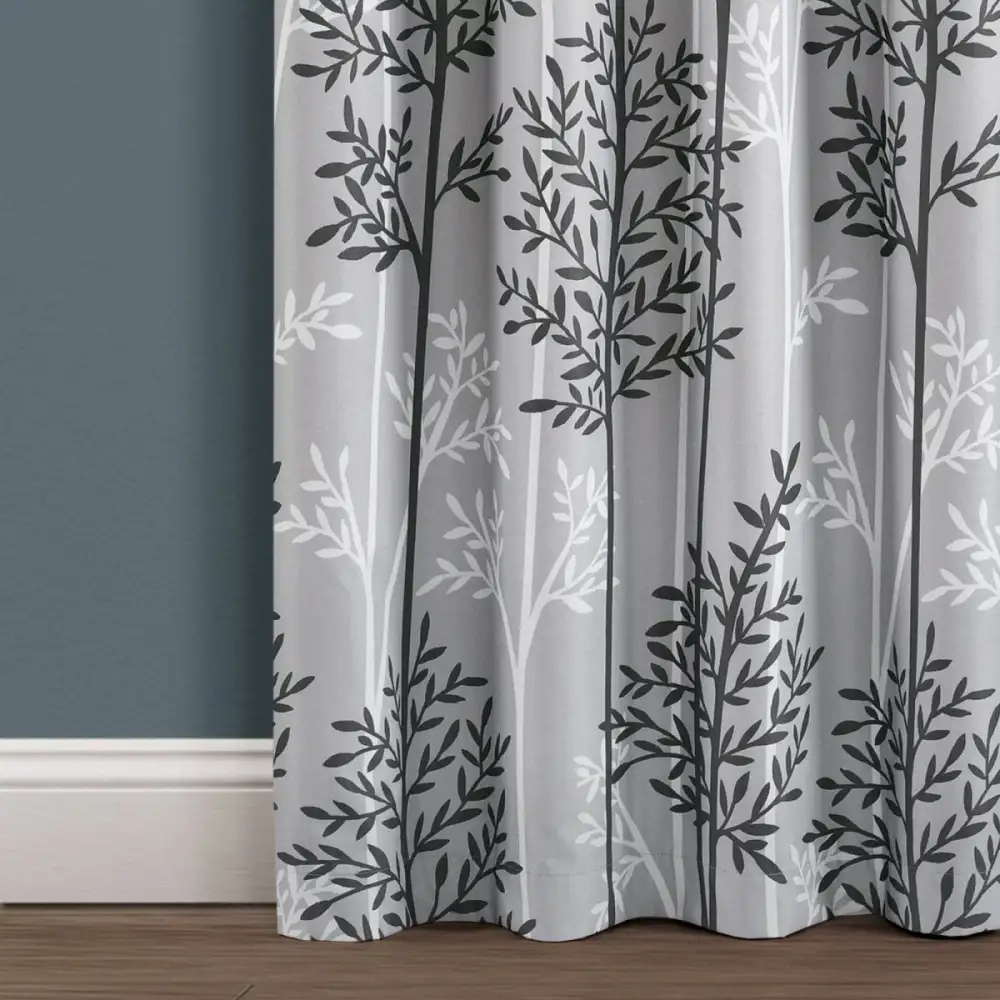 Farmhouse Botanical Full Blackout Rod Pocket Curtain Panel Set