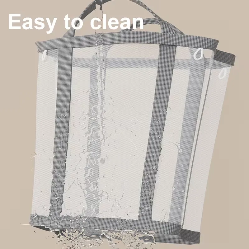 Mesh Laundry Hamper with Handles