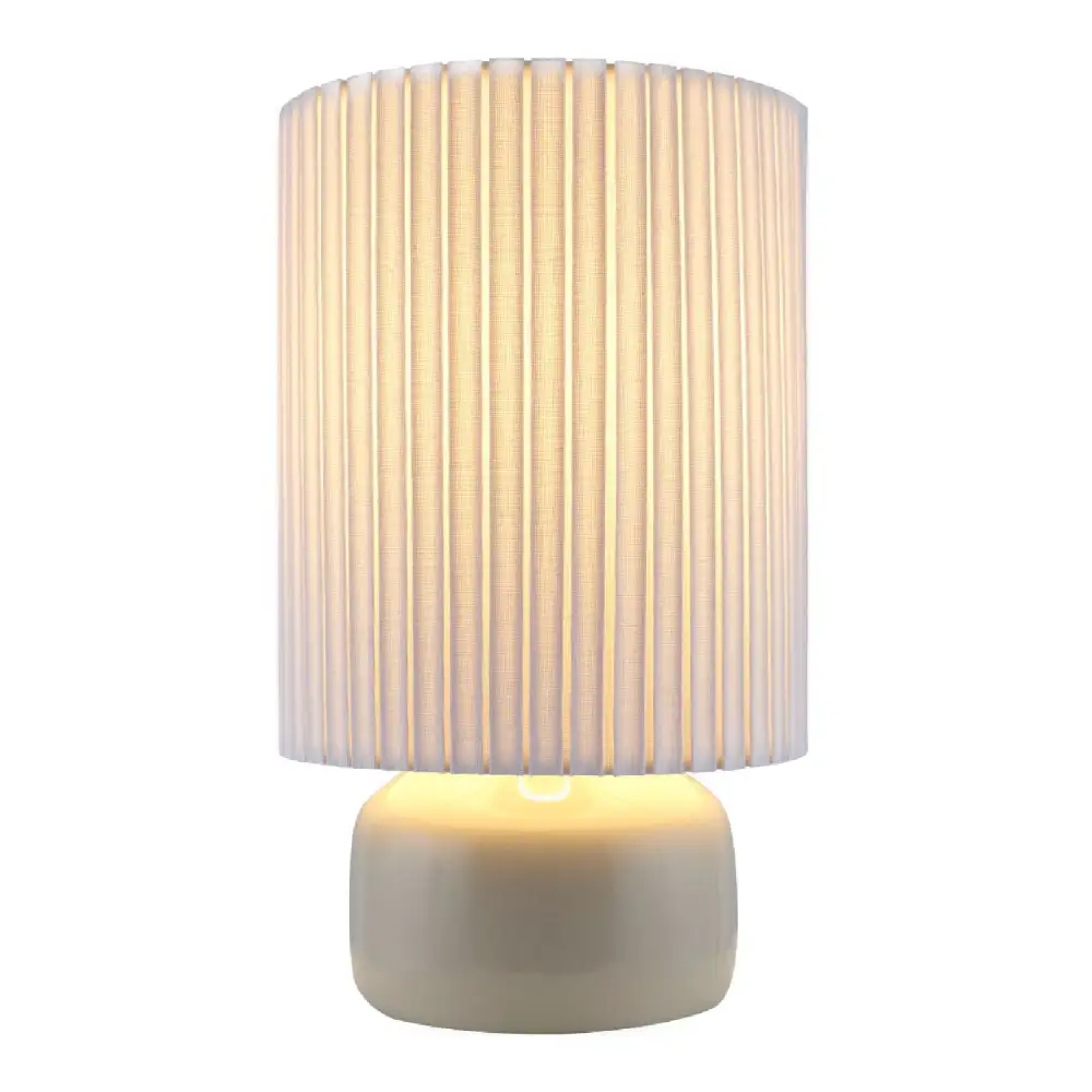 Reeded Linen Table Lamp