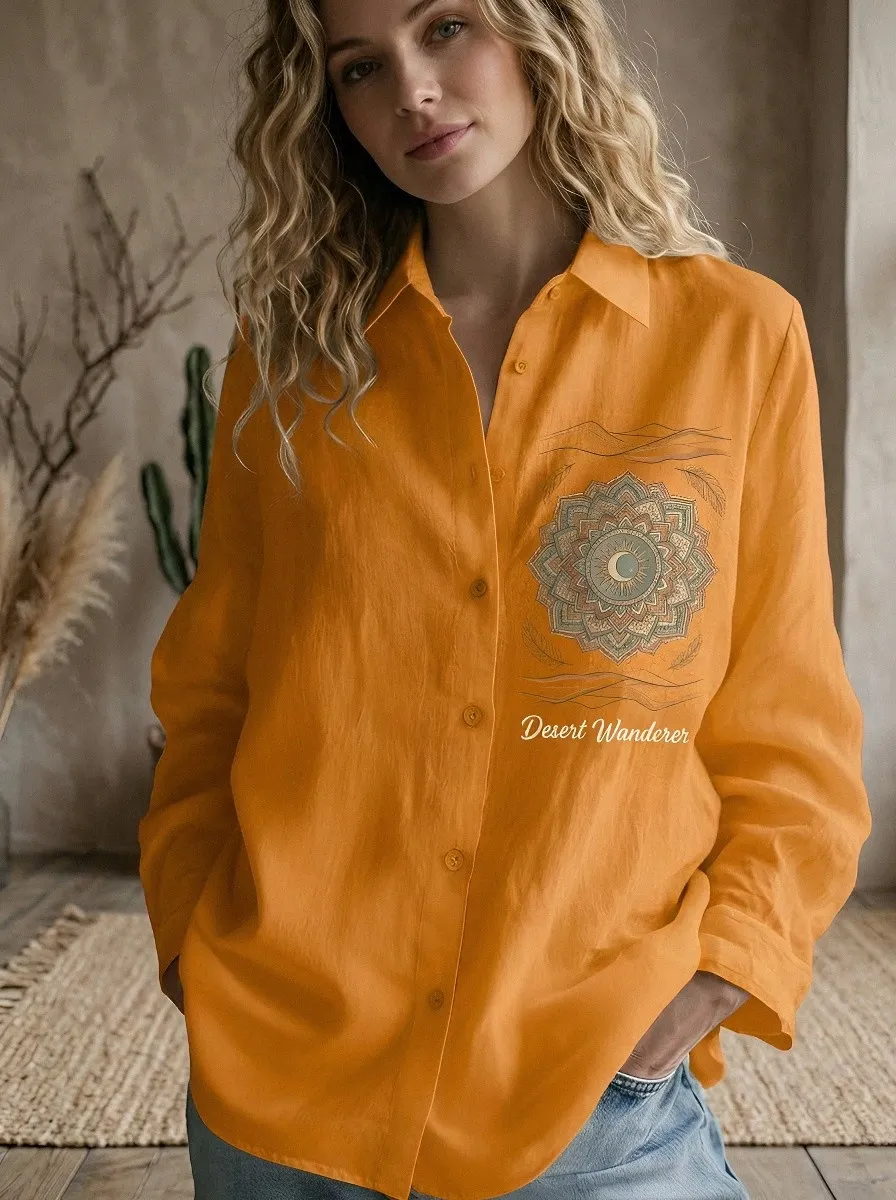 Desert Wanderer Mandala Casual Shirt Modern