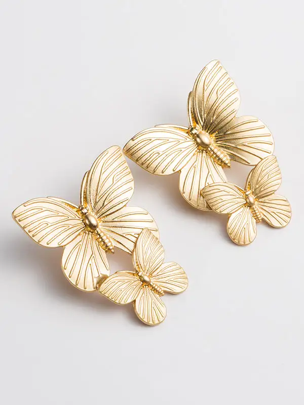 Layered Geometric Drop Earrings