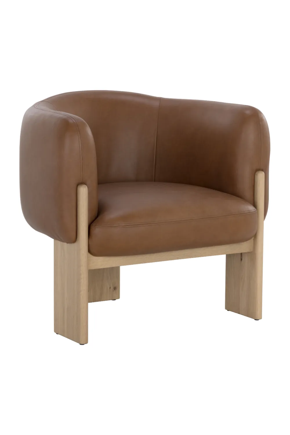 Curved Leather Curved Lounge Chair
