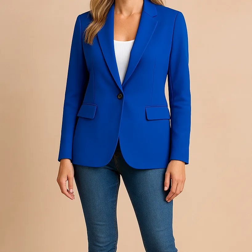 Classic Single-Button Women's Blazer