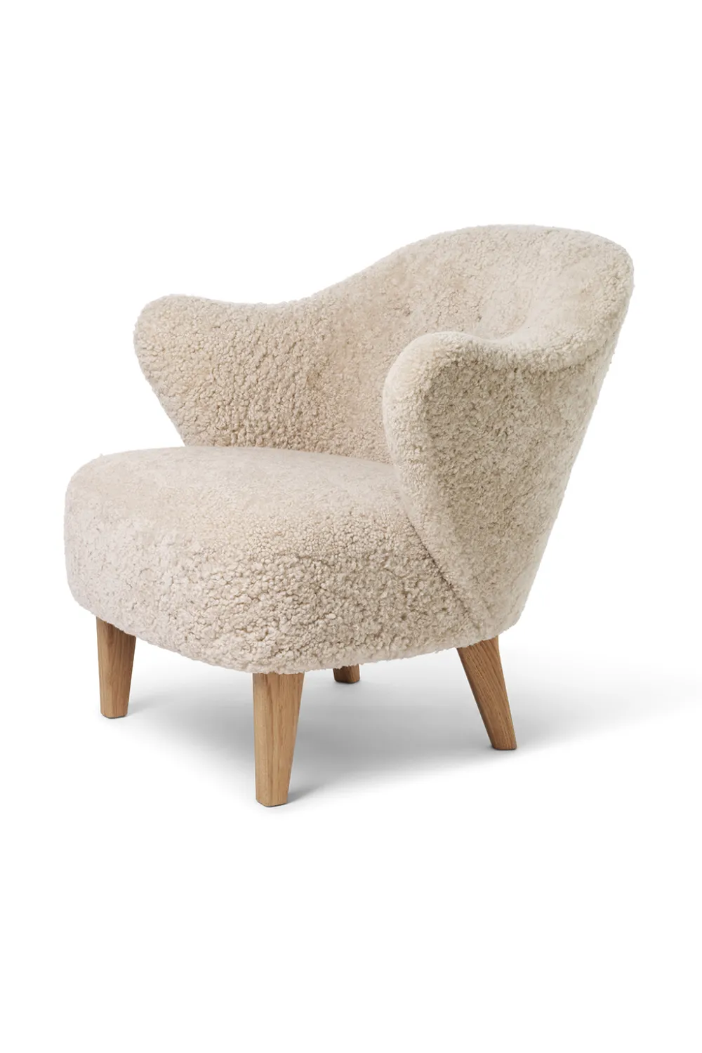 Textured Curved-Back Lounge Chair
