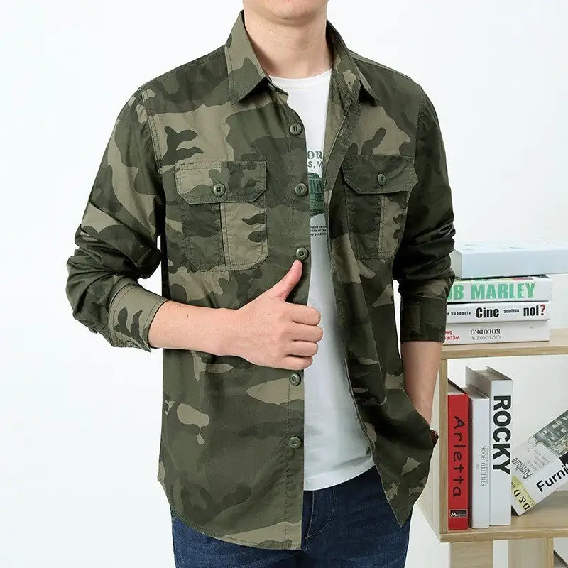 Men's Fashion Camouflage Long-Sleeve Shirt