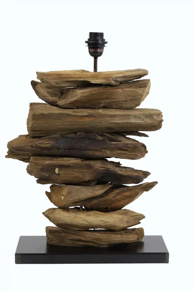 Fir Wood Cabin Table Lamp