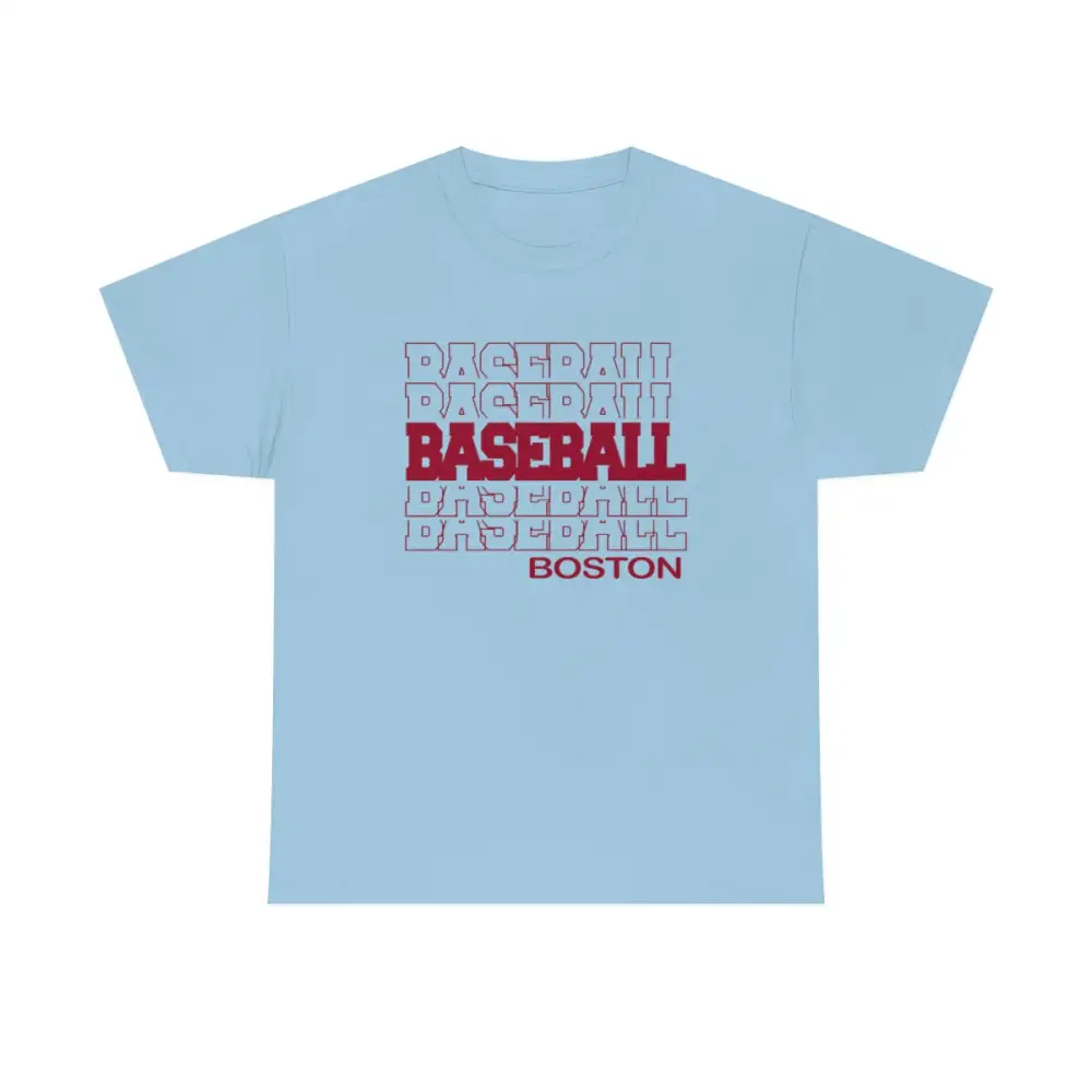 Baseball Boston in Modern Stacked Lettering