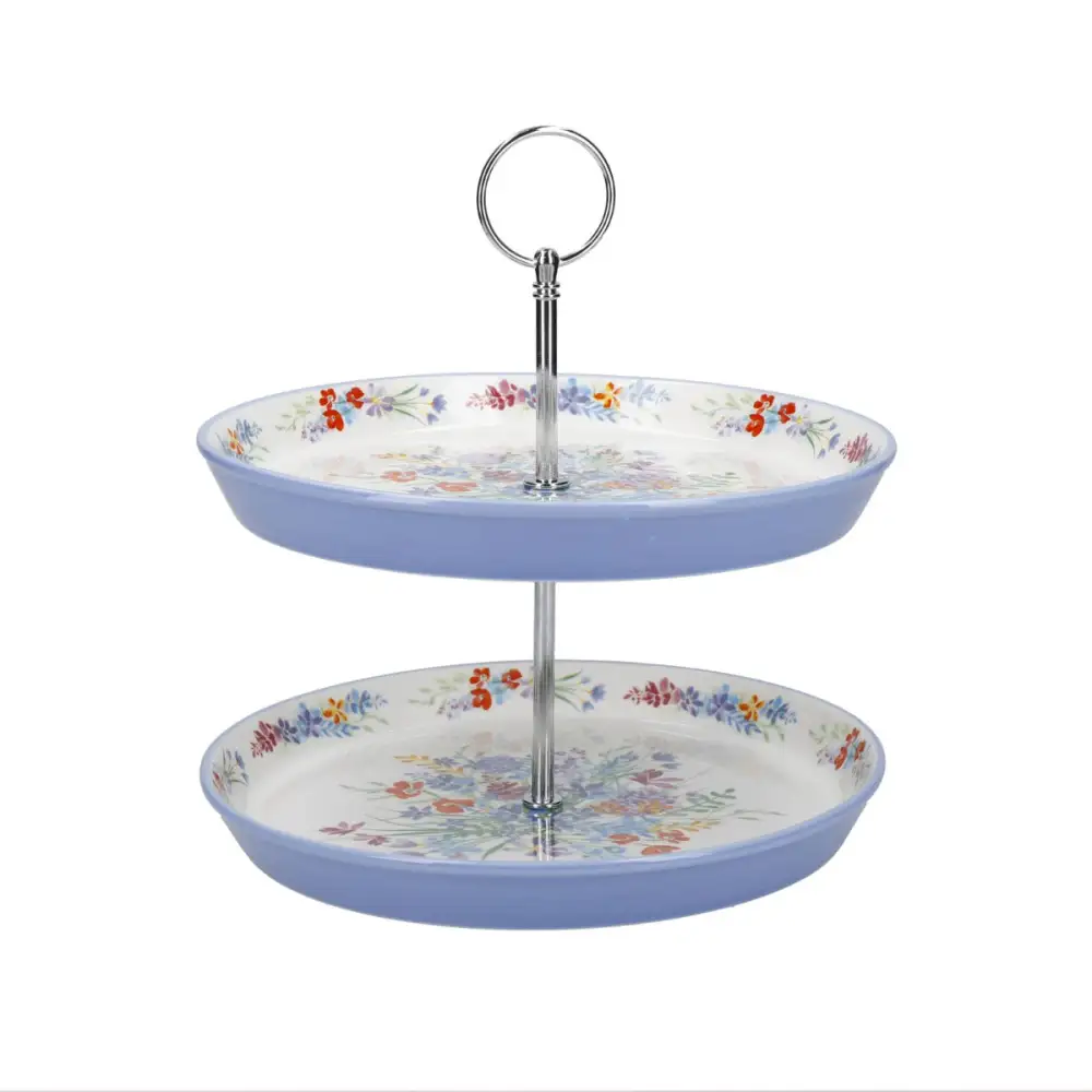 Flower Two Tier Cake Stand