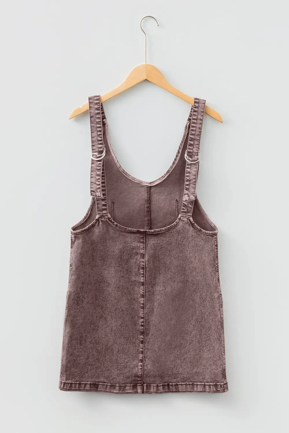 Denim V Neck Mini Dress