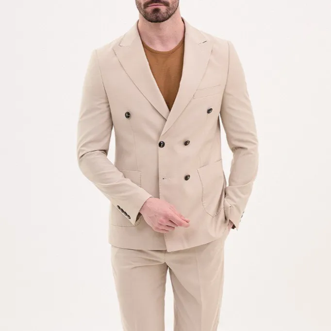Elevated Slim Fit Double Breasted Blazer