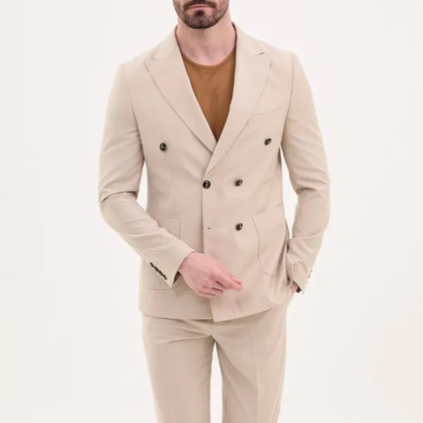 Elevated Slim Fit Double Breasted Blazer