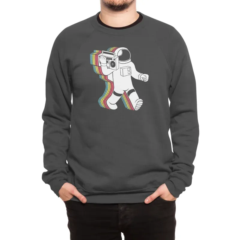 Retro Astronaut Round Neck Sweatshirt