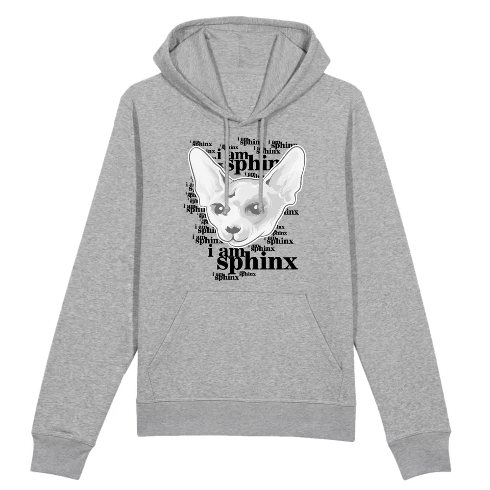 Hairless Cat Graphic Pullover Hoodie