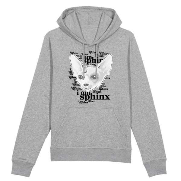 Hairless Cat Graphic Pullover Hoodie
