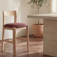 Dining Oak-Frame Counter Stool