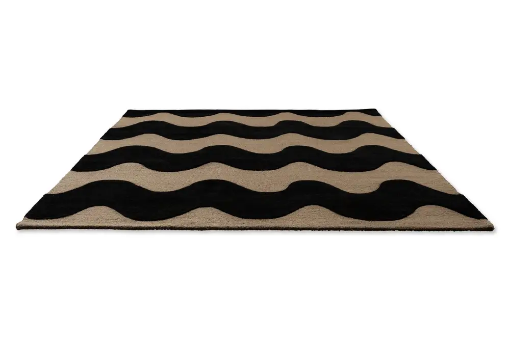 Wool Tufted Wave Area Rug