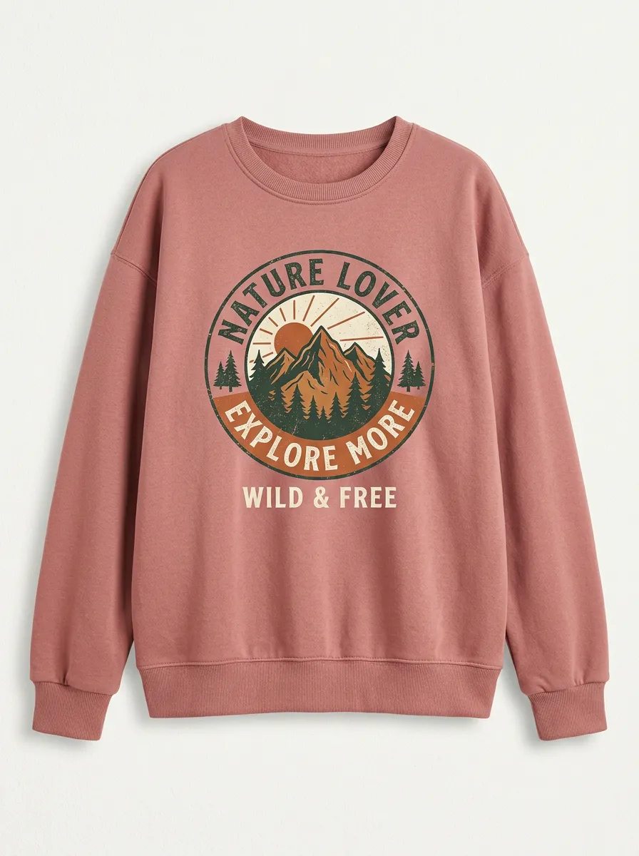 Unisex Nature Lover Explore More Mountain Sweatshirt