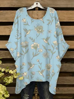 Nature Women's Loose Printed T-Shirt