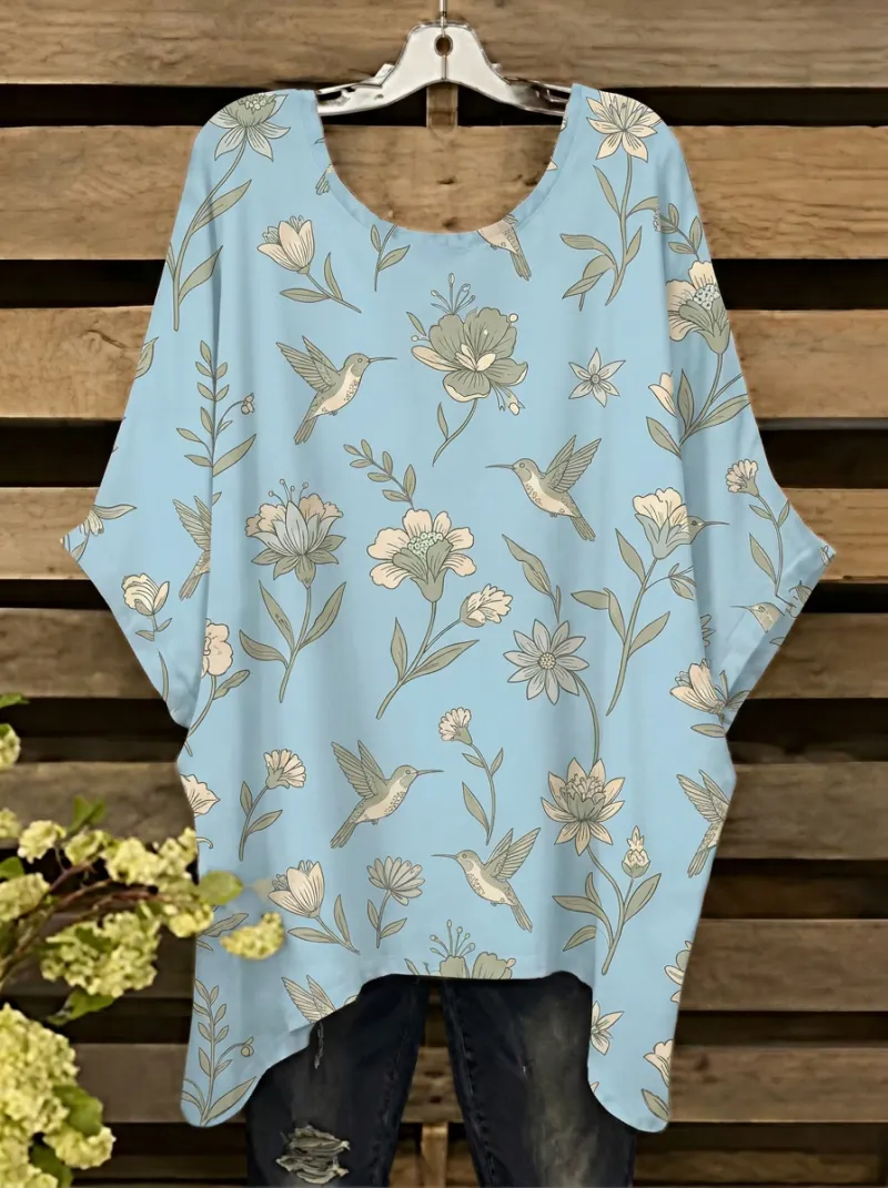 Nature Women's Loose Printed T-Shirt