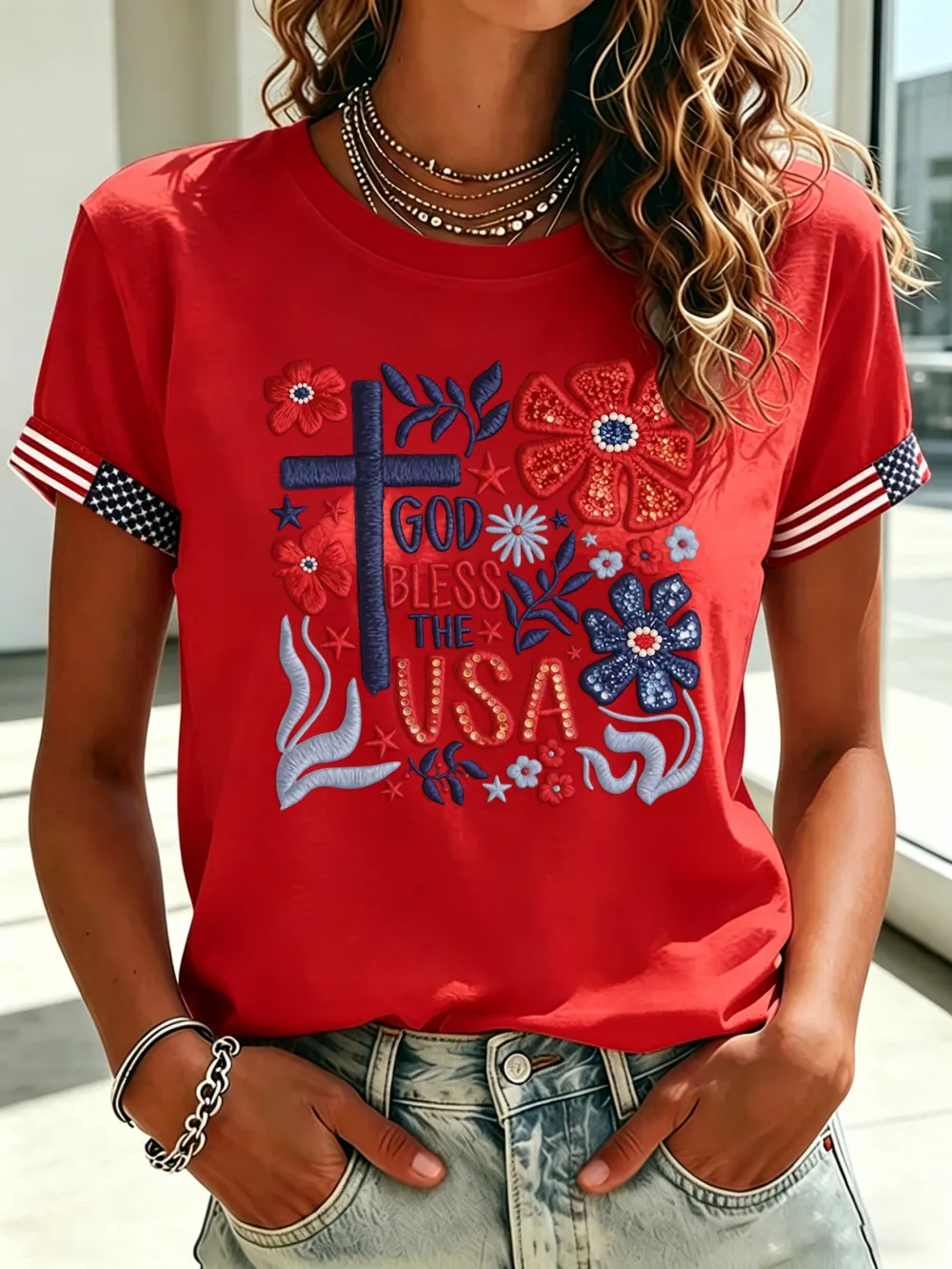 Women'S 250Th Anniversary Printed Casual T-Shirt
