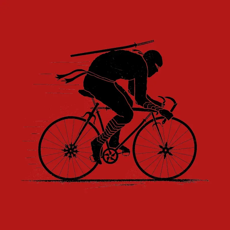 Edgy Ninja Cyclist Design Jacket