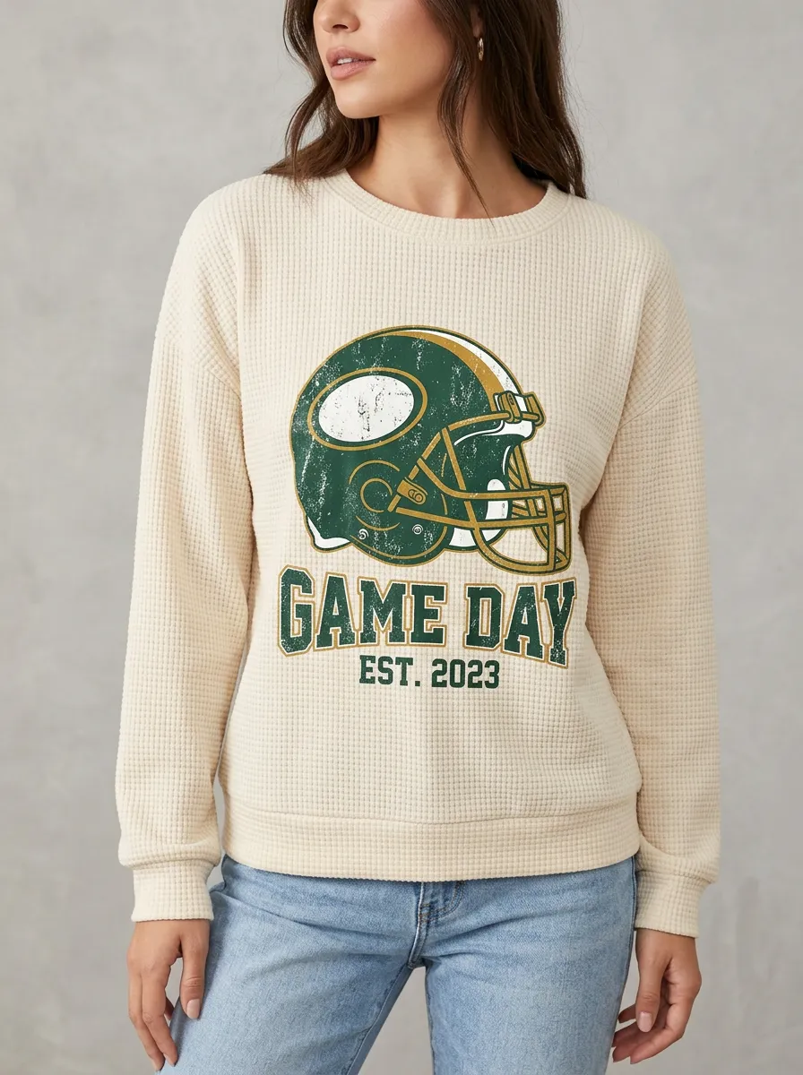 Football Graphic Casual Hoodie