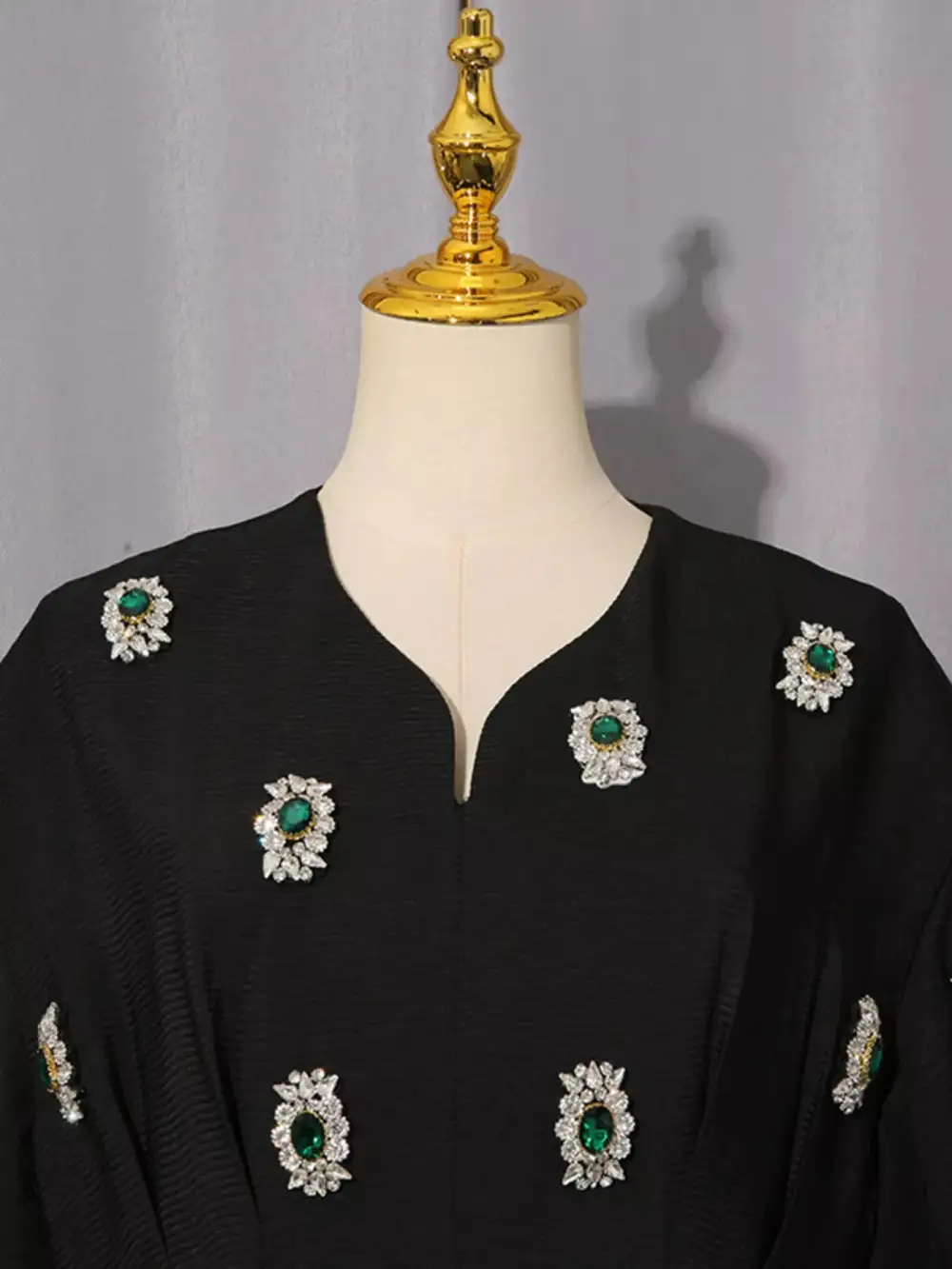 Embellished Puff Sleeve Midi Dress