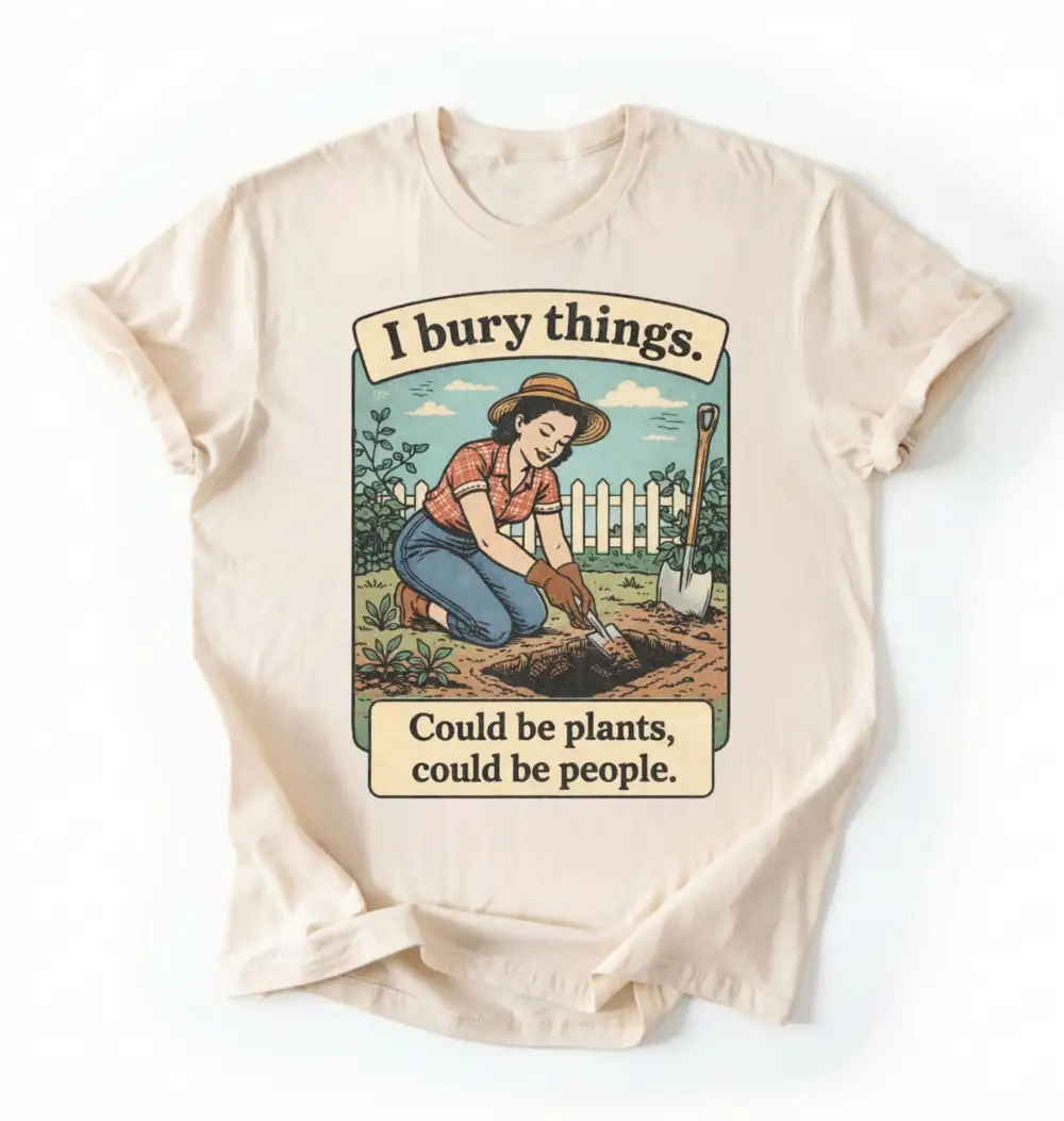 Plant Theme Light Graphic Cotton Tee