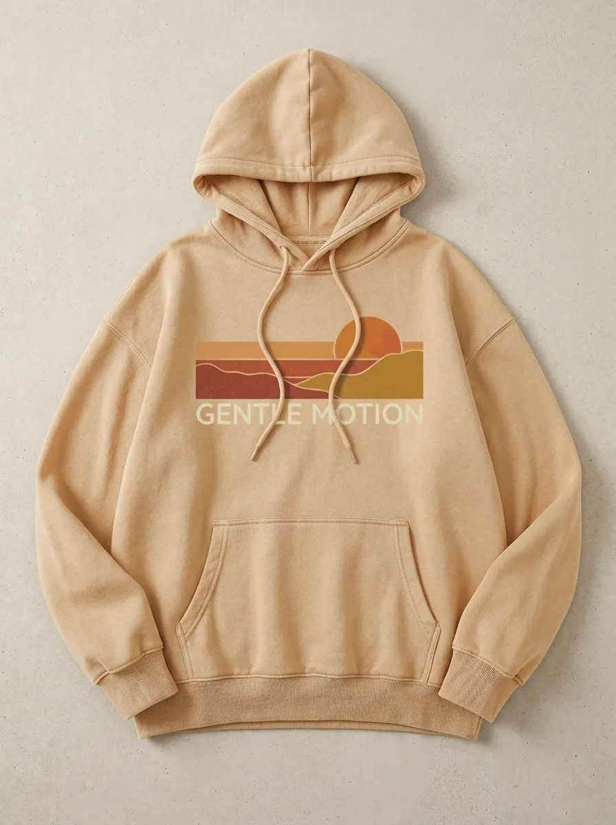 Relaxed Gentle Motion Sunset Landscape Hoodie