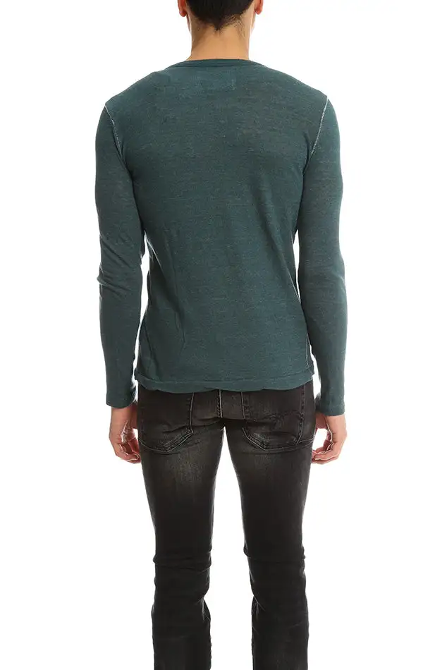 V-Neck Cotton Knit T-Shirt