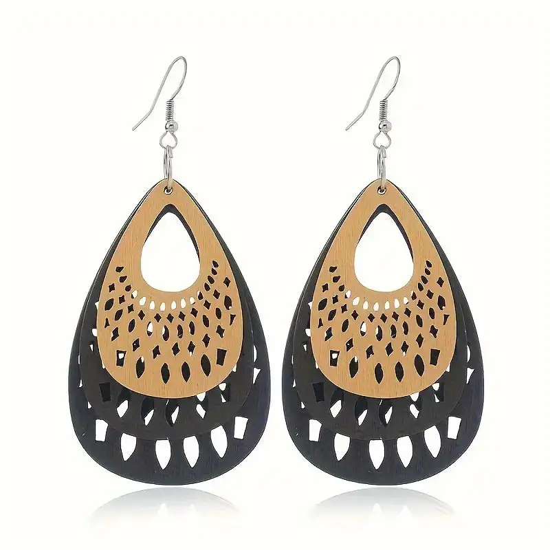 Timeless Wooden Alloy Bohemian Drop Earrings