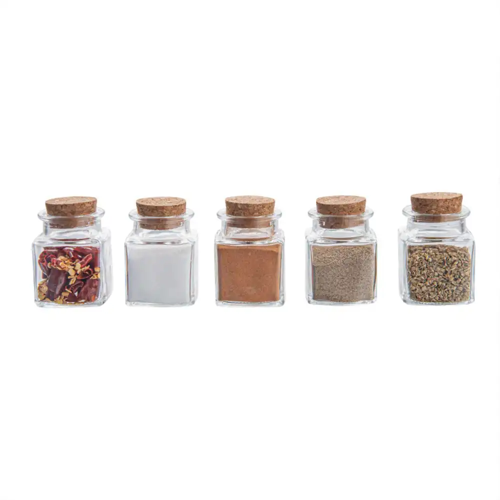 Cork-Lid Herb Storage Jar Set