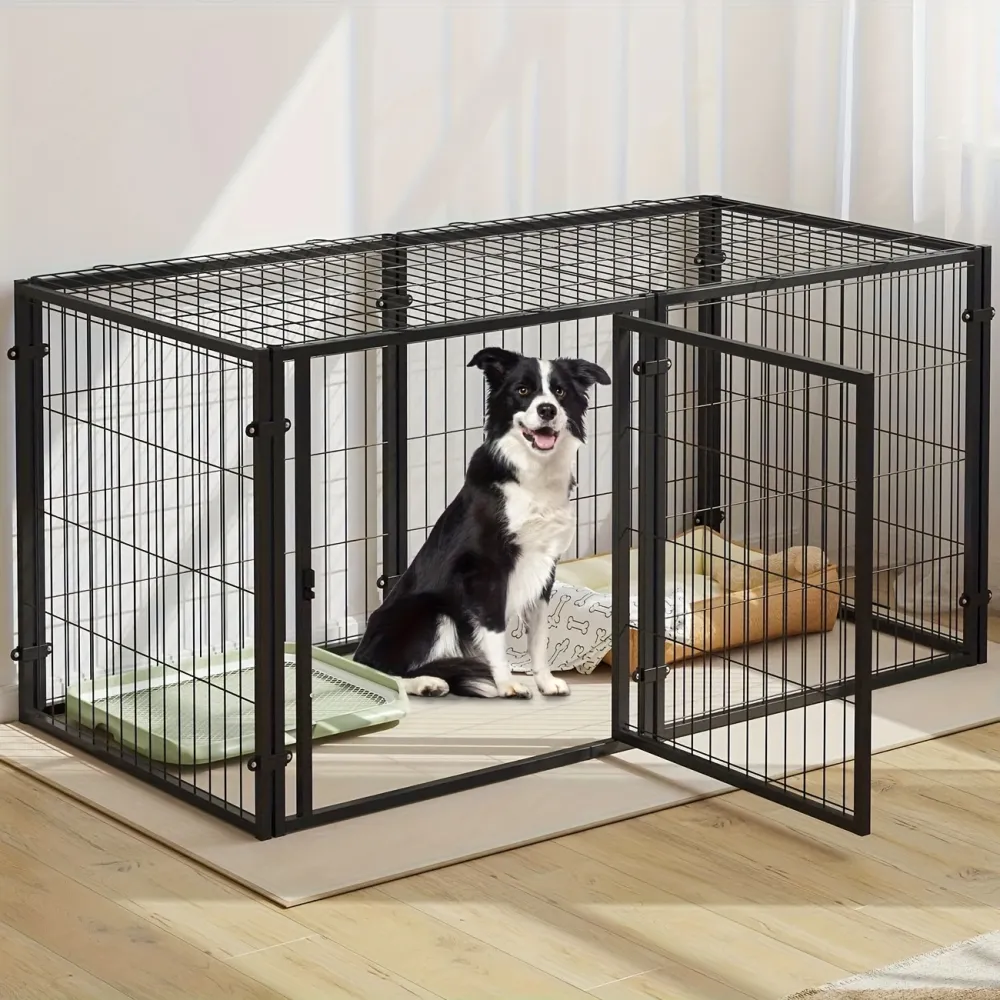 Practical Metal Dog Playpen for Professional and Home Use in Pet Care