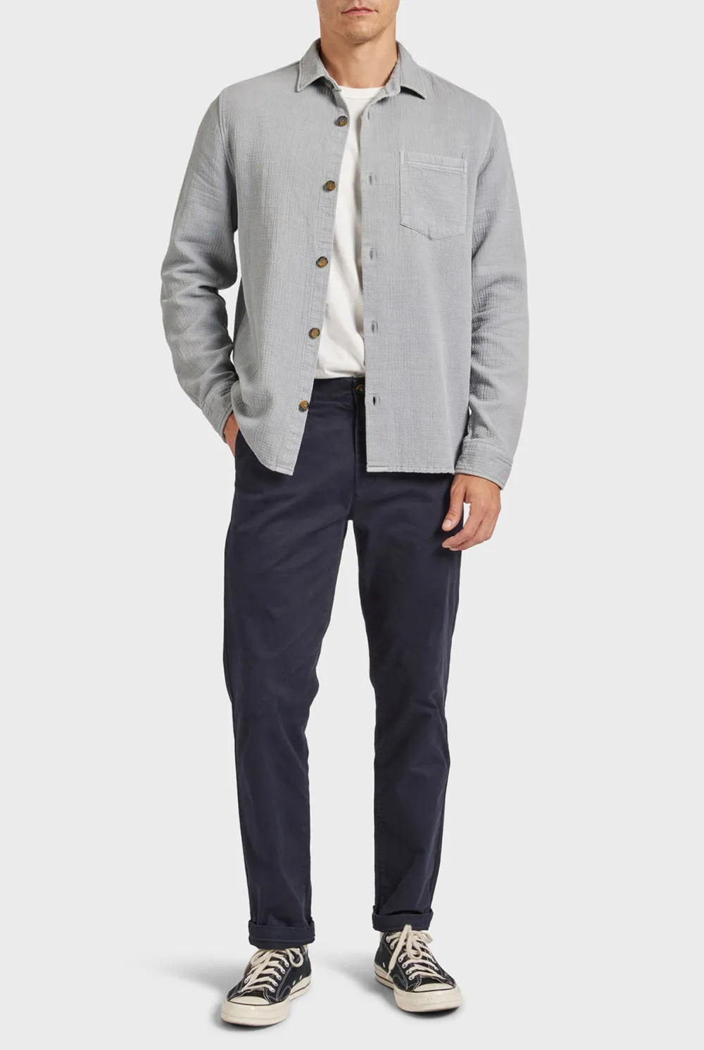 Utility Style Cotton Casual Overshirt