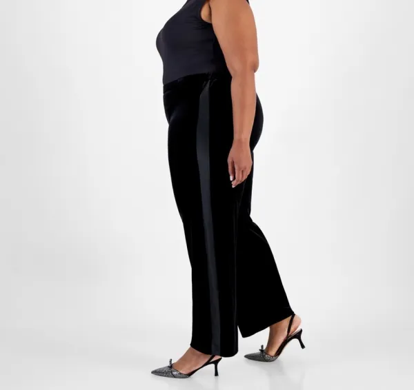 Velvet Satin Pull On Pants