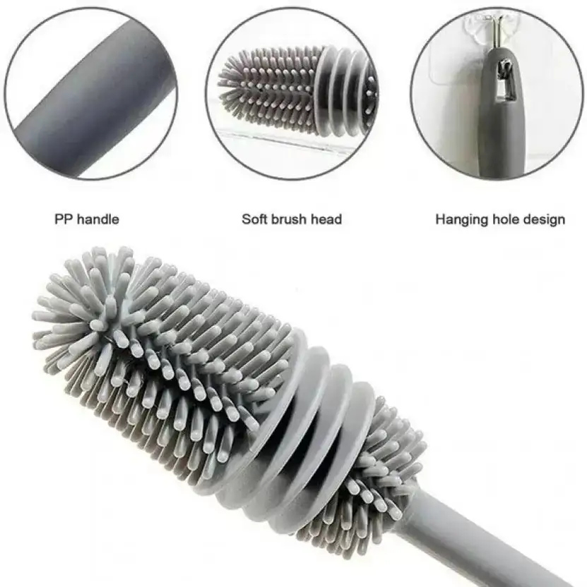 Silicone Bottle Cup Test Tube Cleaning Soft Silicone Brush