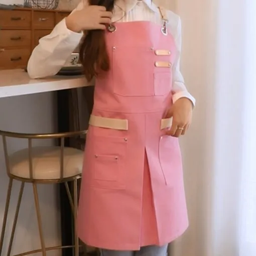 Refined Canvas Cotton Strap Crossback Kitchen Work Apron