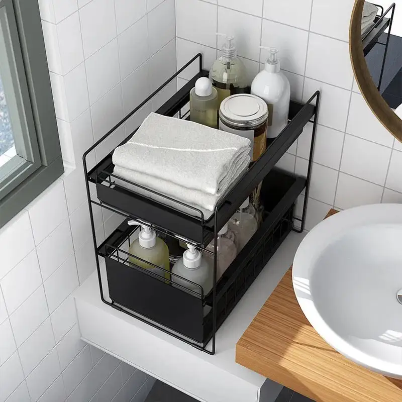 Black Under Desk Pull Out Drawer
