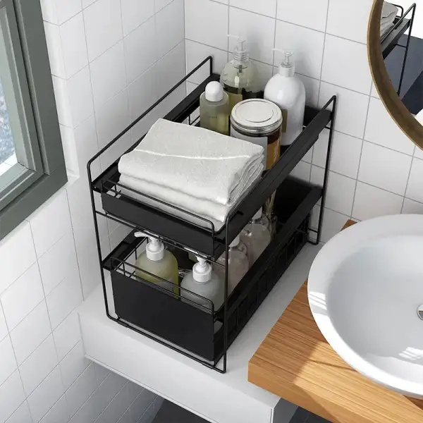 Black Under Desk Pull Out Drawer