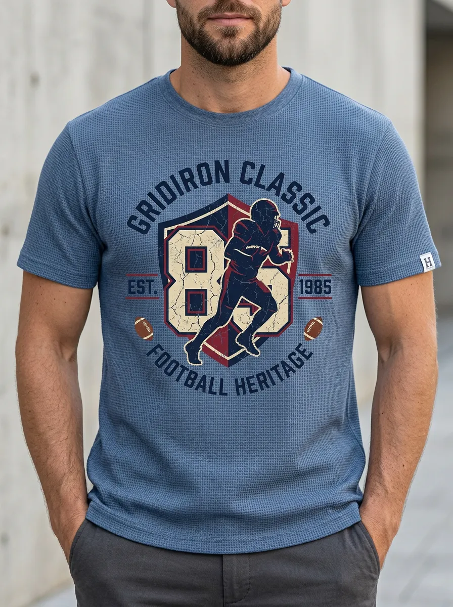 Men's American Football Lover Gridiron Classic 85 Printed T-shirt