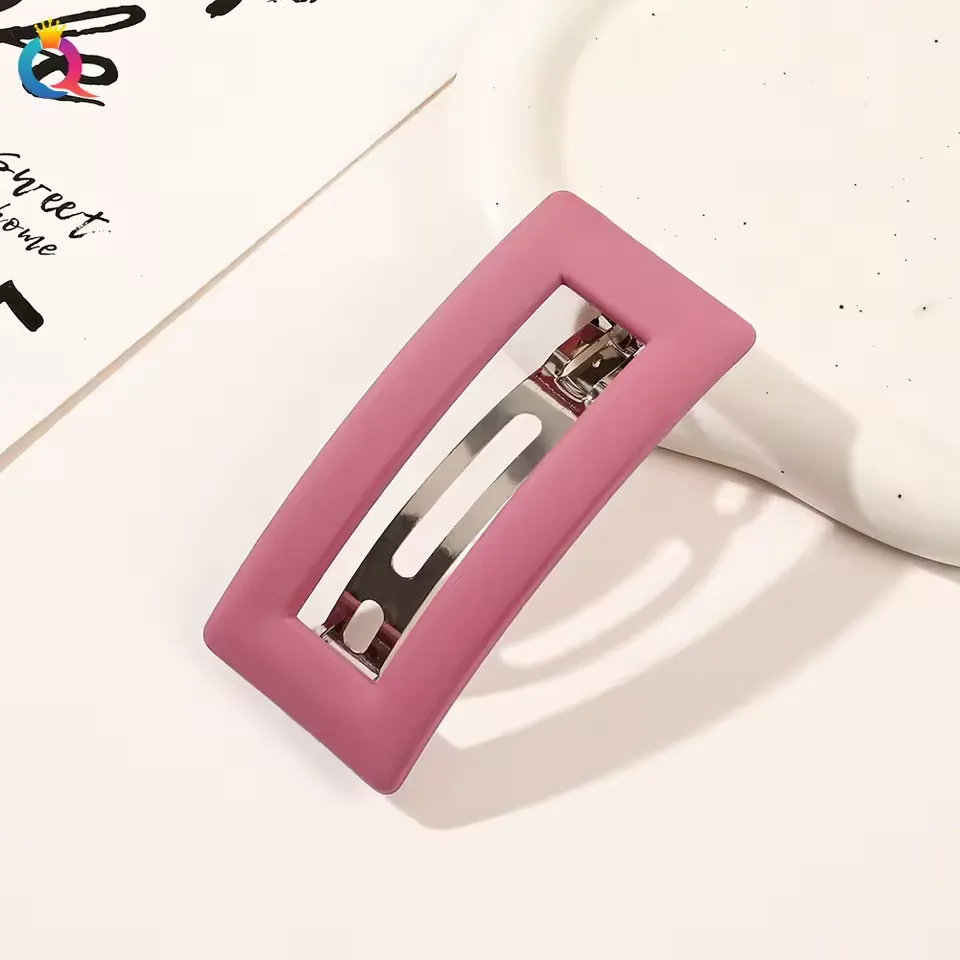 Matte Finish Rectangular Hair Clip