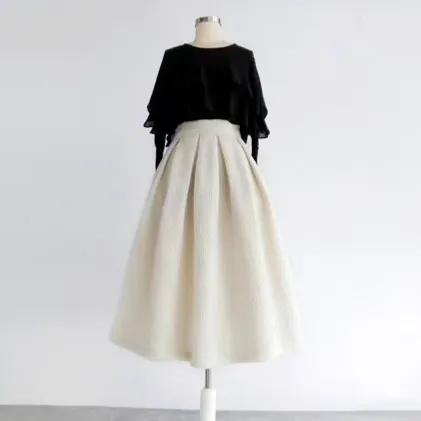 Smooth Weekend Everyday Casual Wool Skirt