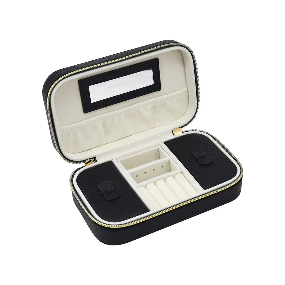 Leah Rectangle Travel Jewelry Box
