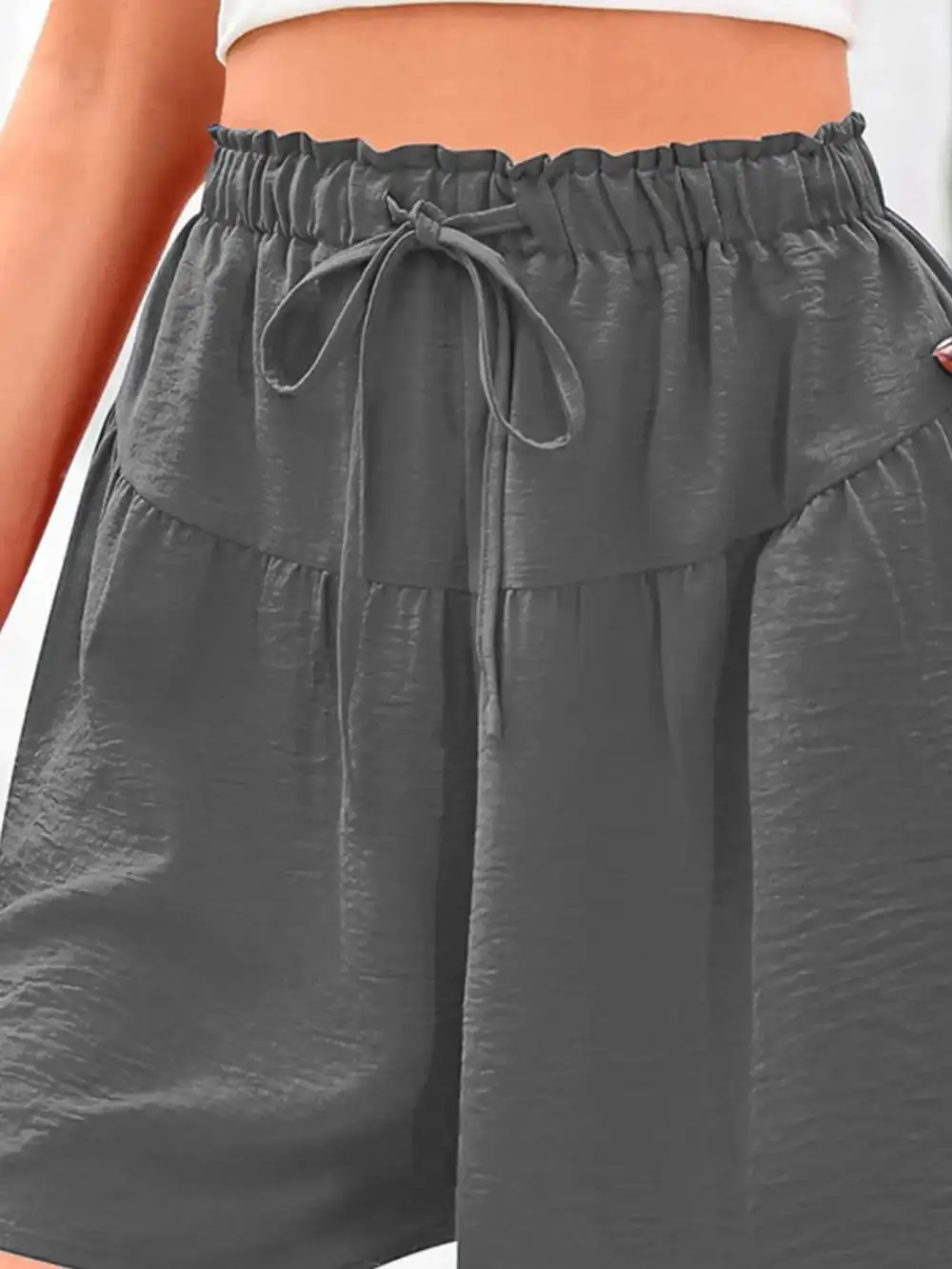 Pull On Drawstring Waist Shorts